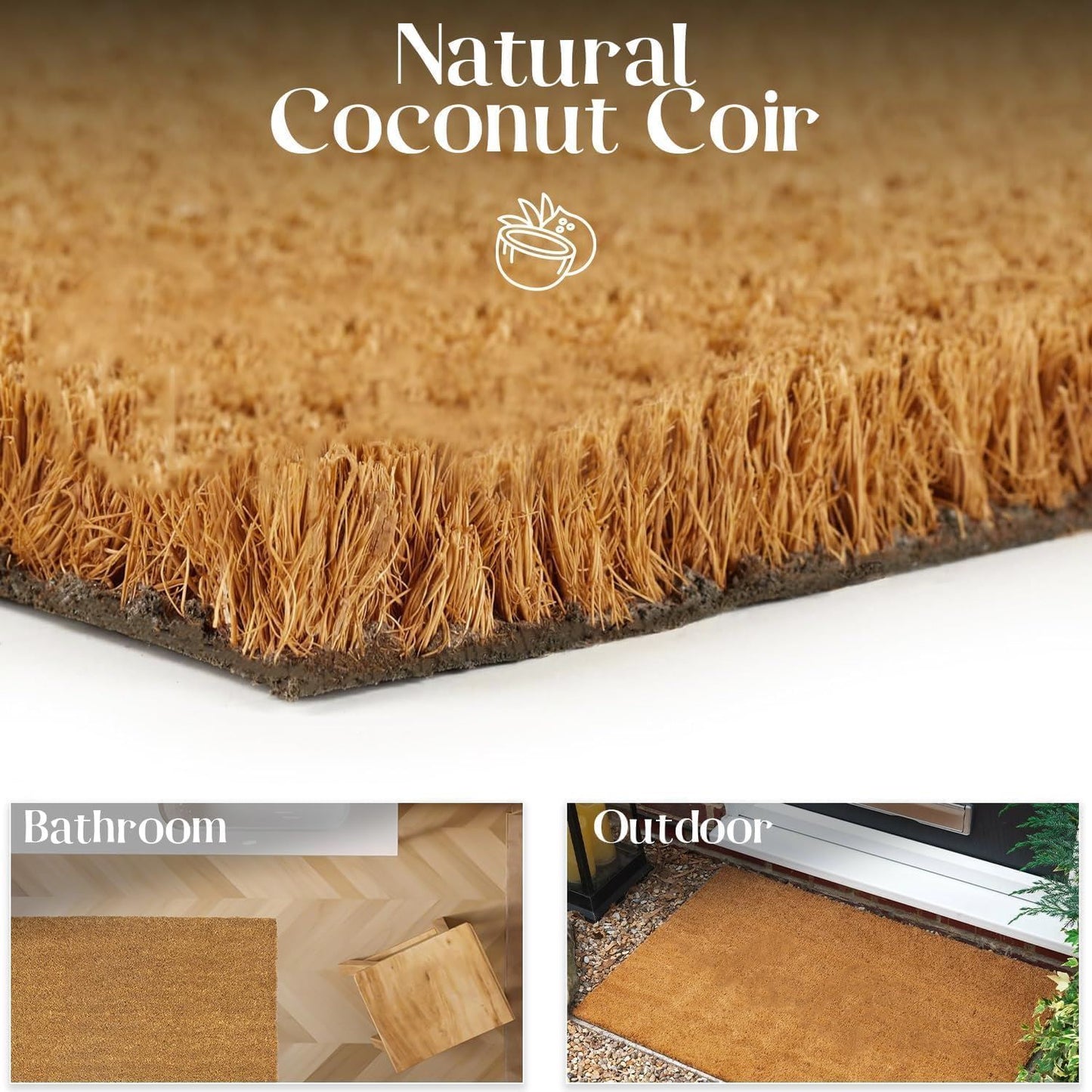 Plain Coir 60cm x 90cm - Brown