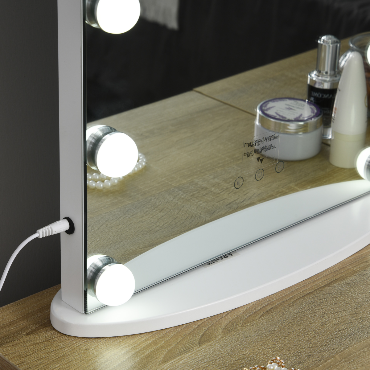 Hollywood Makeup Mirror with Led Light Dimmer Cosmetic Beauty Stage