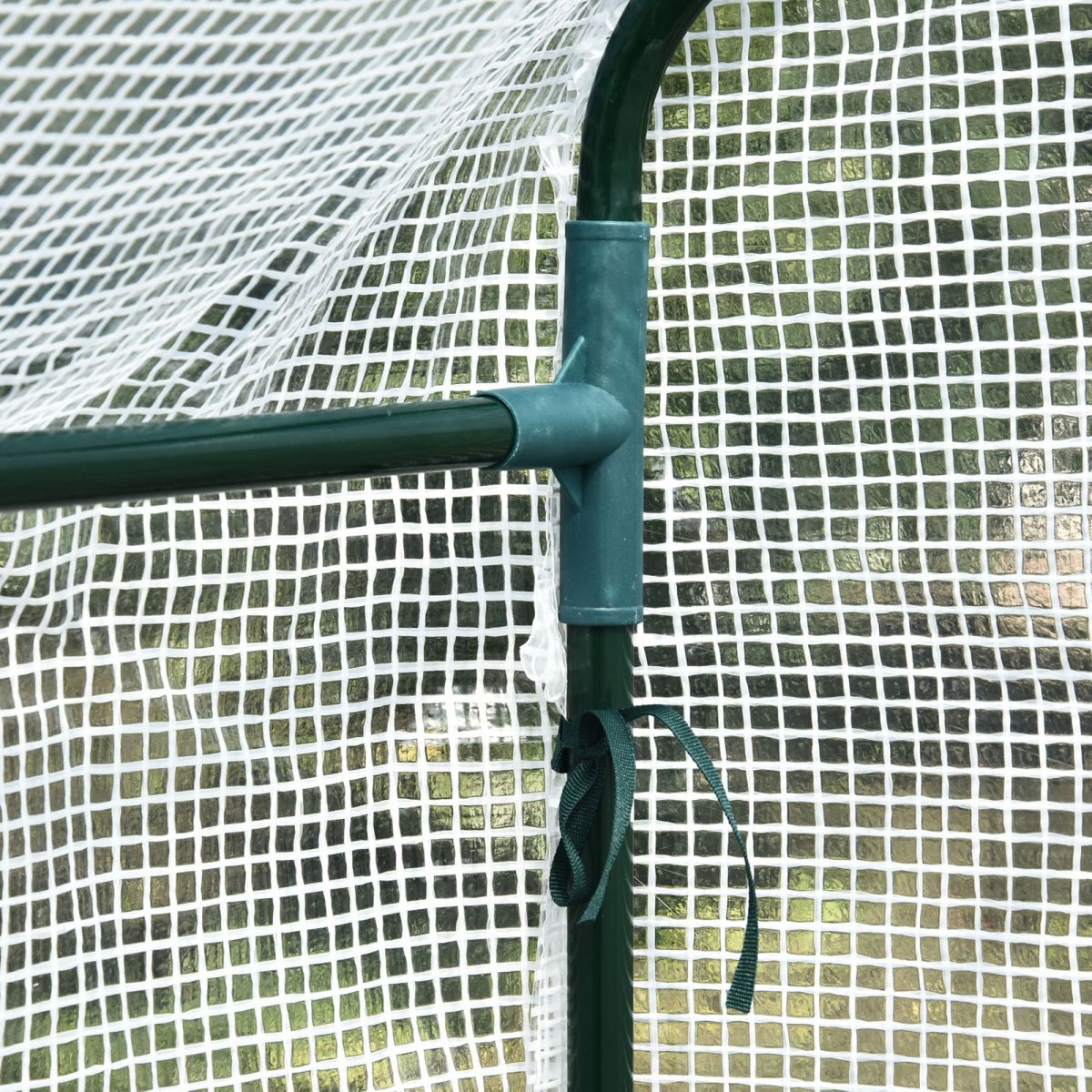 Walk in Garden Greenhouse with Shelves Steeple 186Lx120Wx190Hcm White