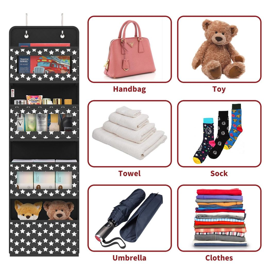 VINSANI 4TIER BLACK HANGING ORGANISER 1010278