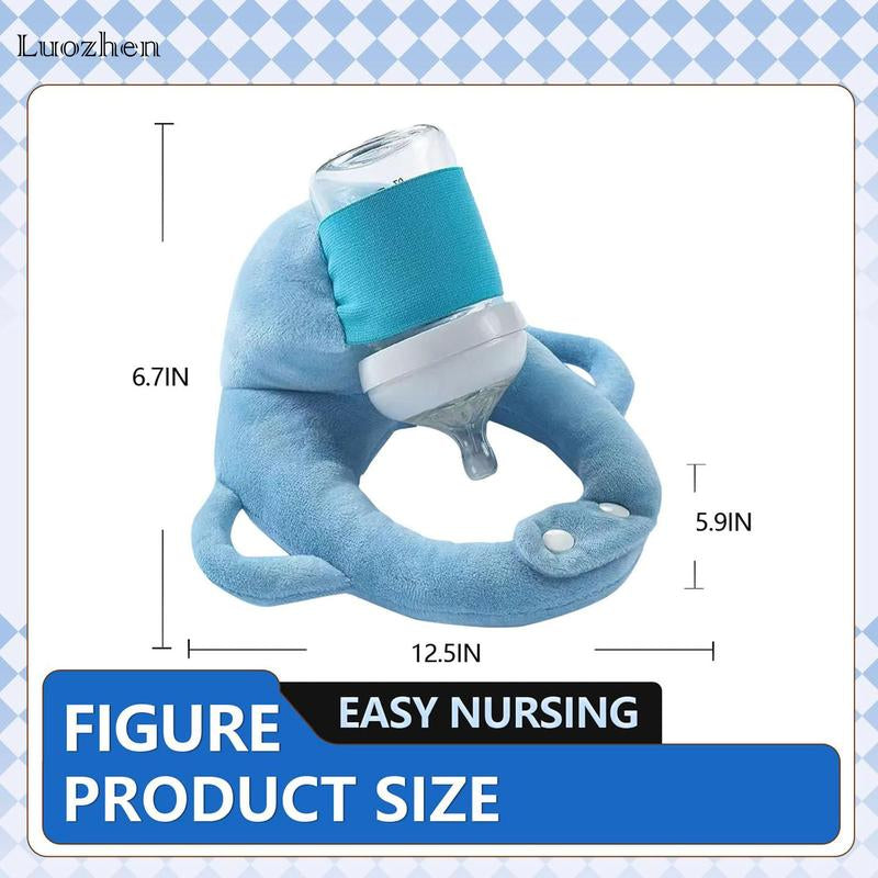 Ultimate Hands-Free Baby Feeding Pillow - Adjustable Nursing Cushion with Convenient Bottle Holder for Effortless Infant Feeding