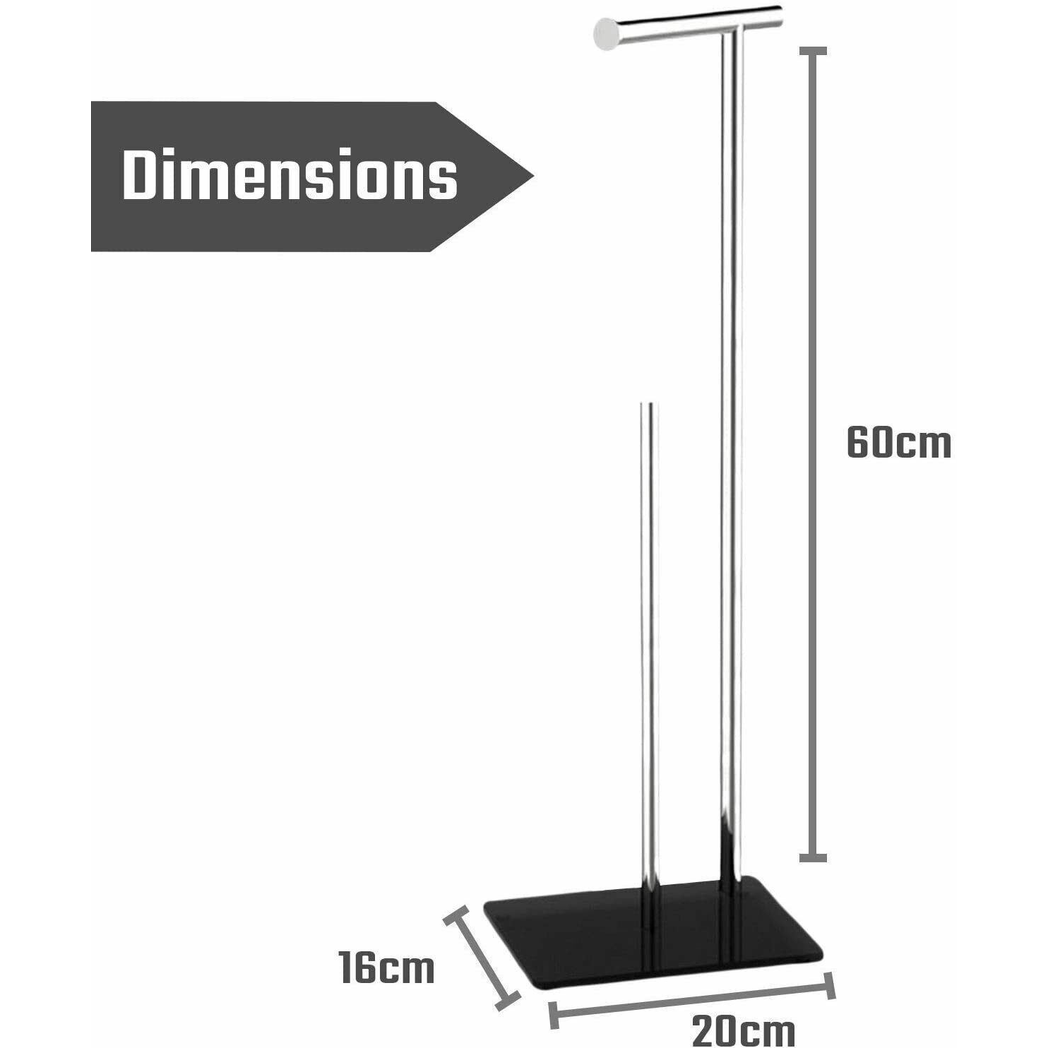 TOILLET ROLL HOLDER & STORER GLASS BASE