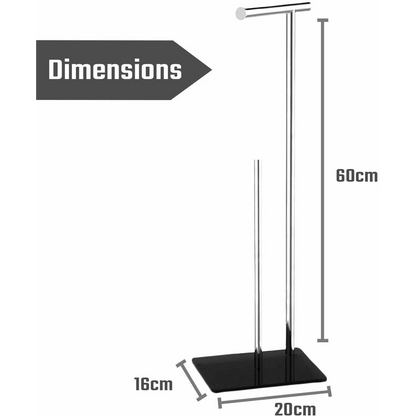 TOILLET ROLL HOLDER & STORER GLASS BASE