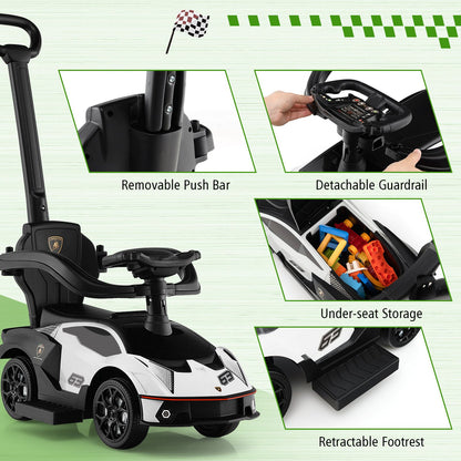 Kids Lamborghini Ride-On Car with Push Handle - Ultimate Fun for Little Racers!