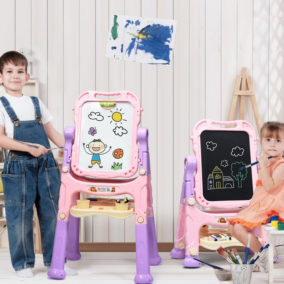 Double-Sided Magnetic Art Easel for Kids - Creative Painting Fun!