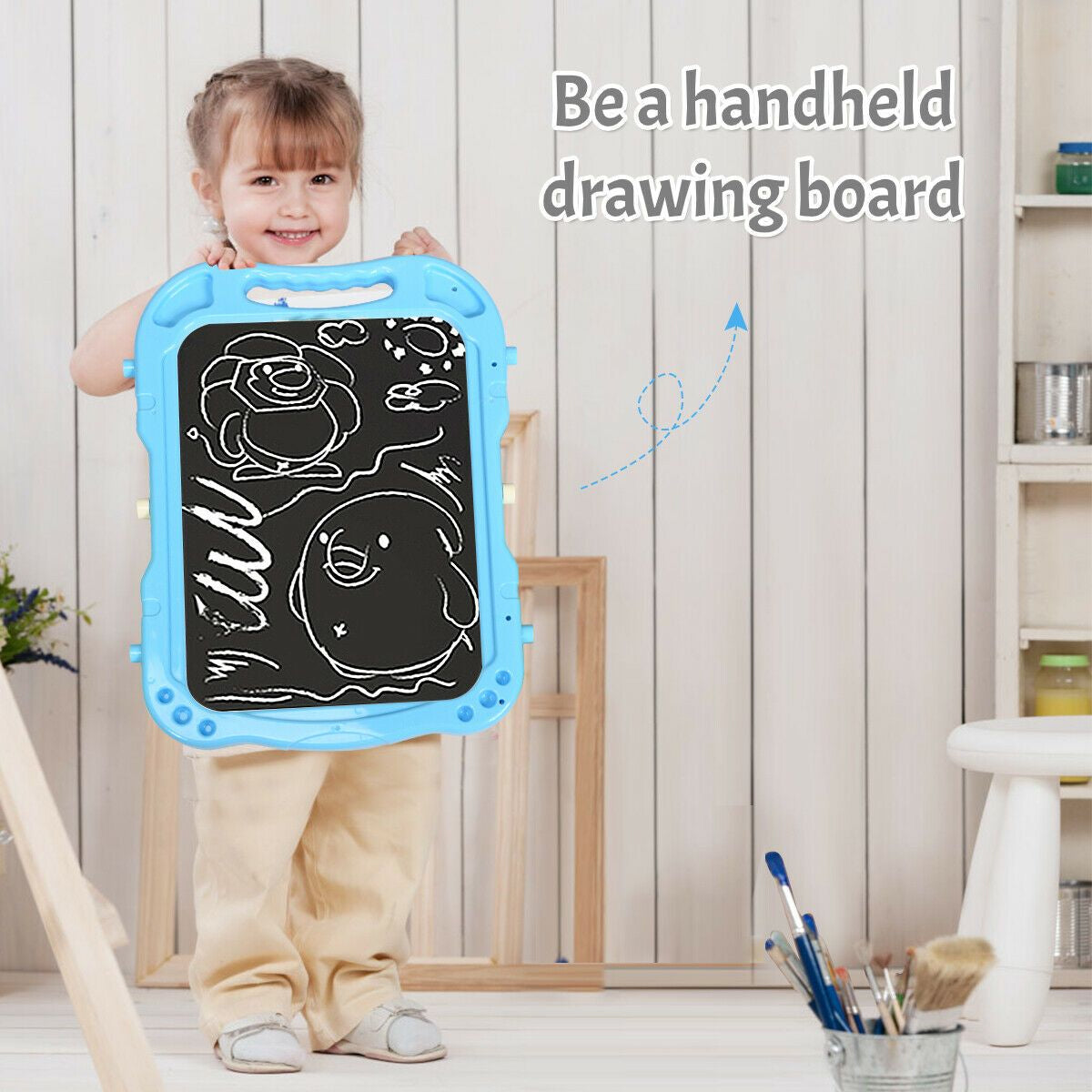 Double-Sided Magnetic Art Easel for Kids - Creative Painting Fun!