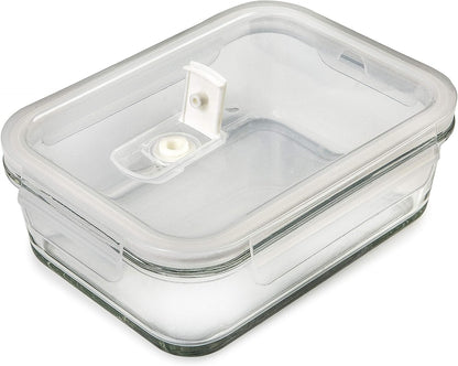 5-Pack Airtight Glass Meal Prep Containers - Reusable Food Storage with Lids (880ml, 1 Compartment)
