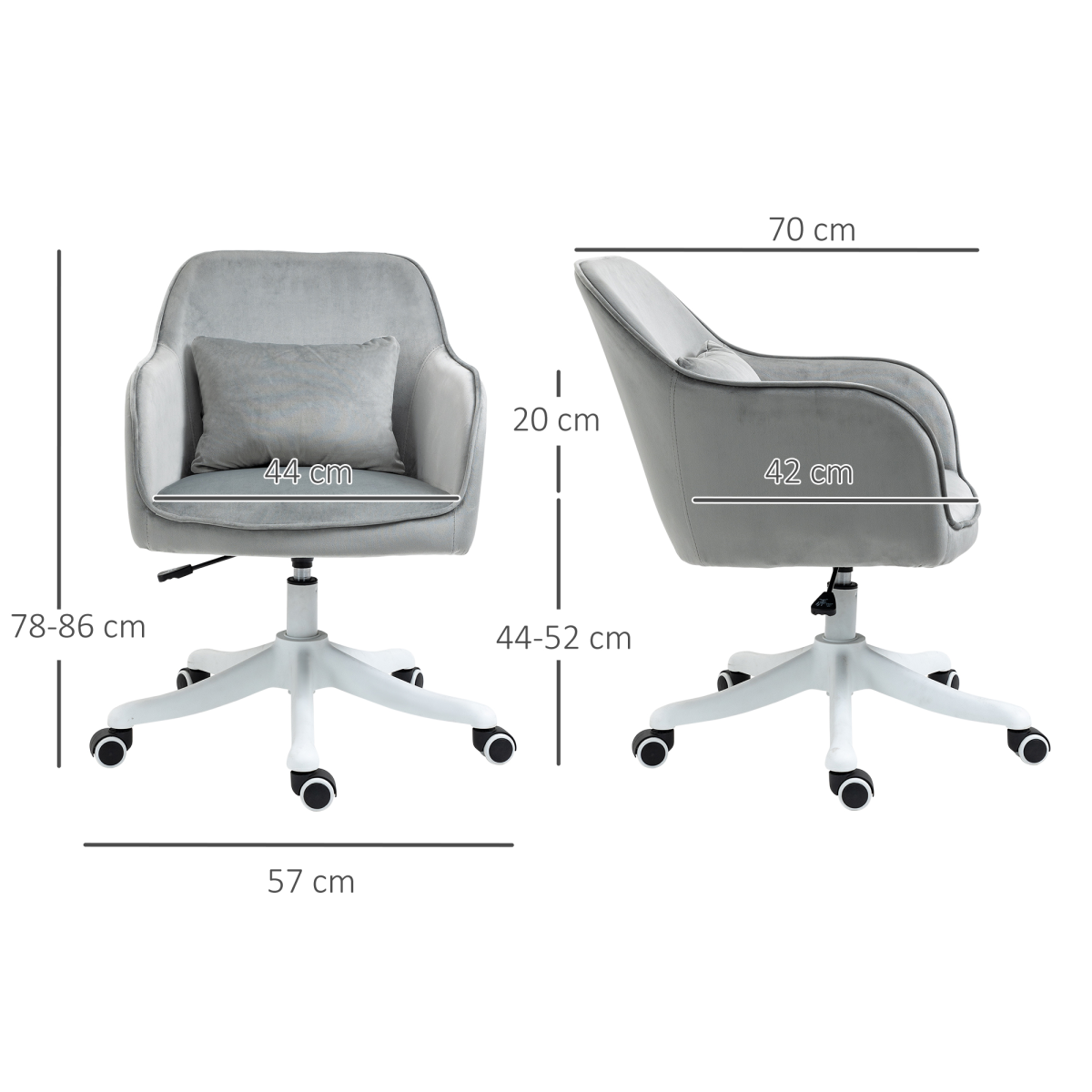 Office Chair with Rechargeable Electric Vibration Massage Lumbar Pillow, Wheels