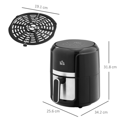 Air Fryer 1300W 4L with Rapid Air Circulation Timer and Nonstick Basket