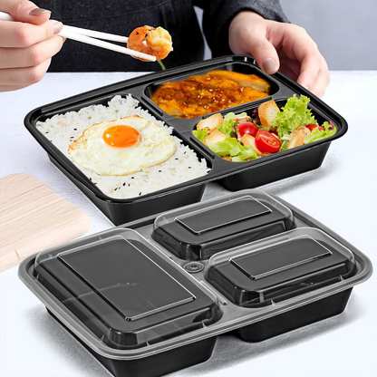 VINSANI 10pk 3 COMPARTMENTS MEAL PREP CONTAINERS 1010425 X 2