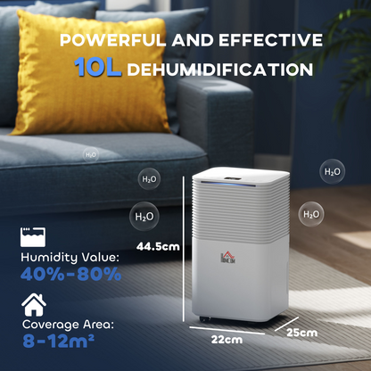 10L/Day 2000ML Portable Quiet Dehumidifier Home Laundry Room Electric Moisture