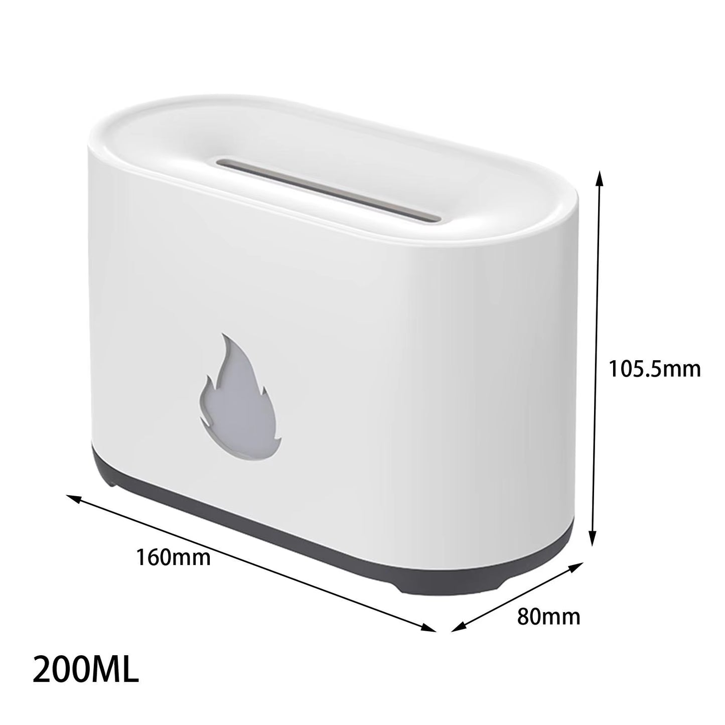 Color-Changing Portable Cool Mist USB Humidifier & Aroma Diffuser with Fire Flame Effect