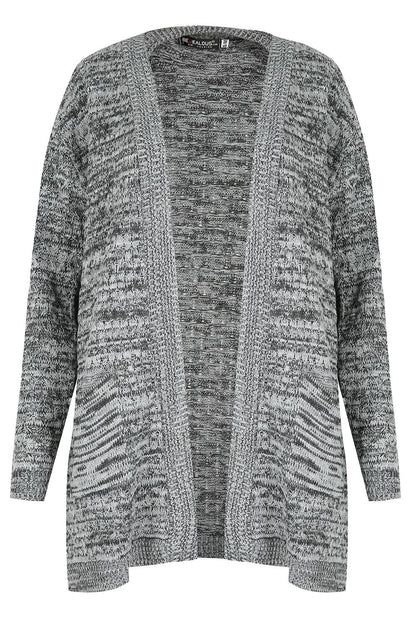 Cozy Women's Chunky Knitted Grandad Cardigan - Stylish Baggy Boyfriend Jumper with Open Pockets