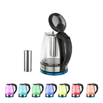 ZOKOP HD-1861-A 110V 1500W 1.8L Electric Glass Kettle US Plug