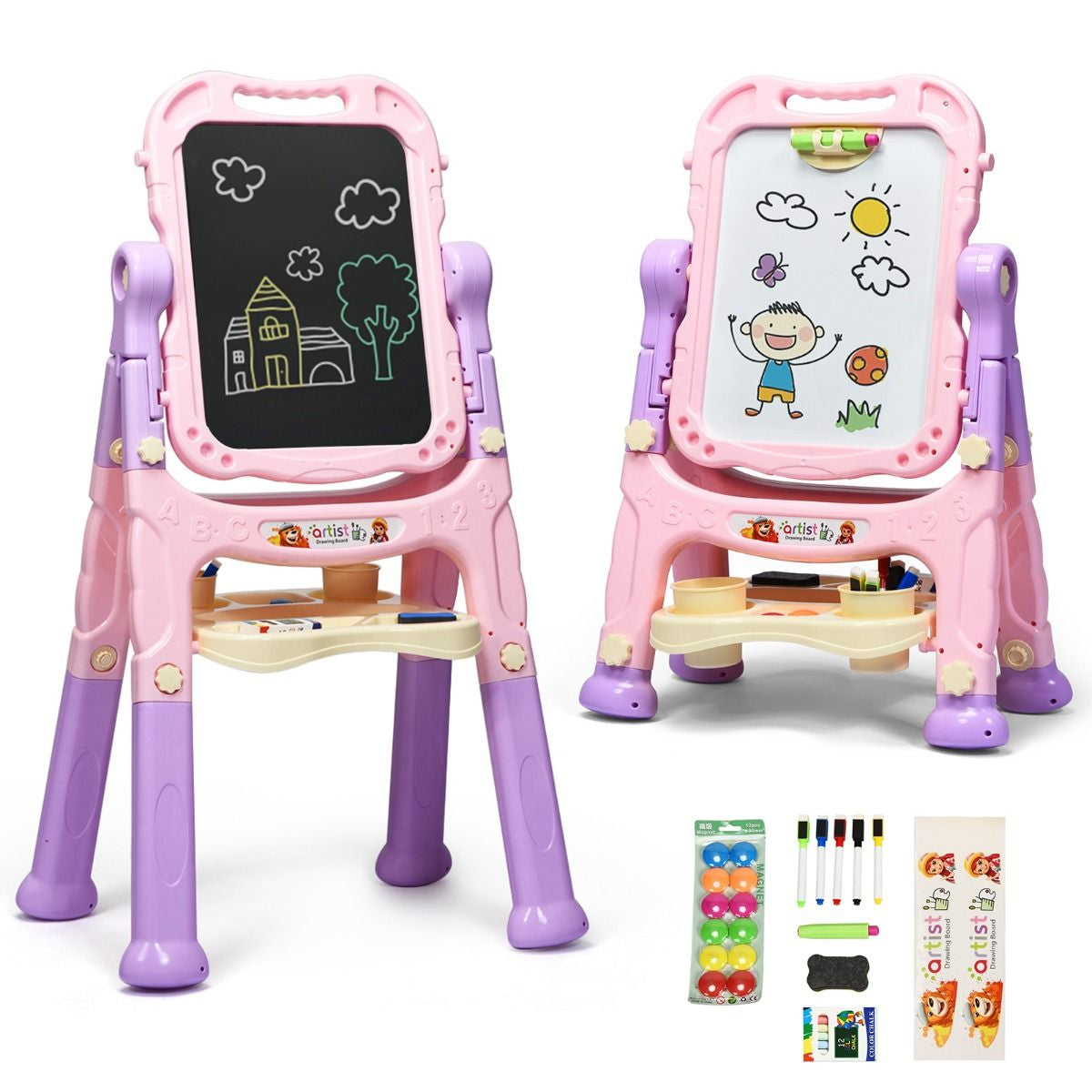 Double-Sided Magnetic Art Easel for Kids - Creative Painting Fun!