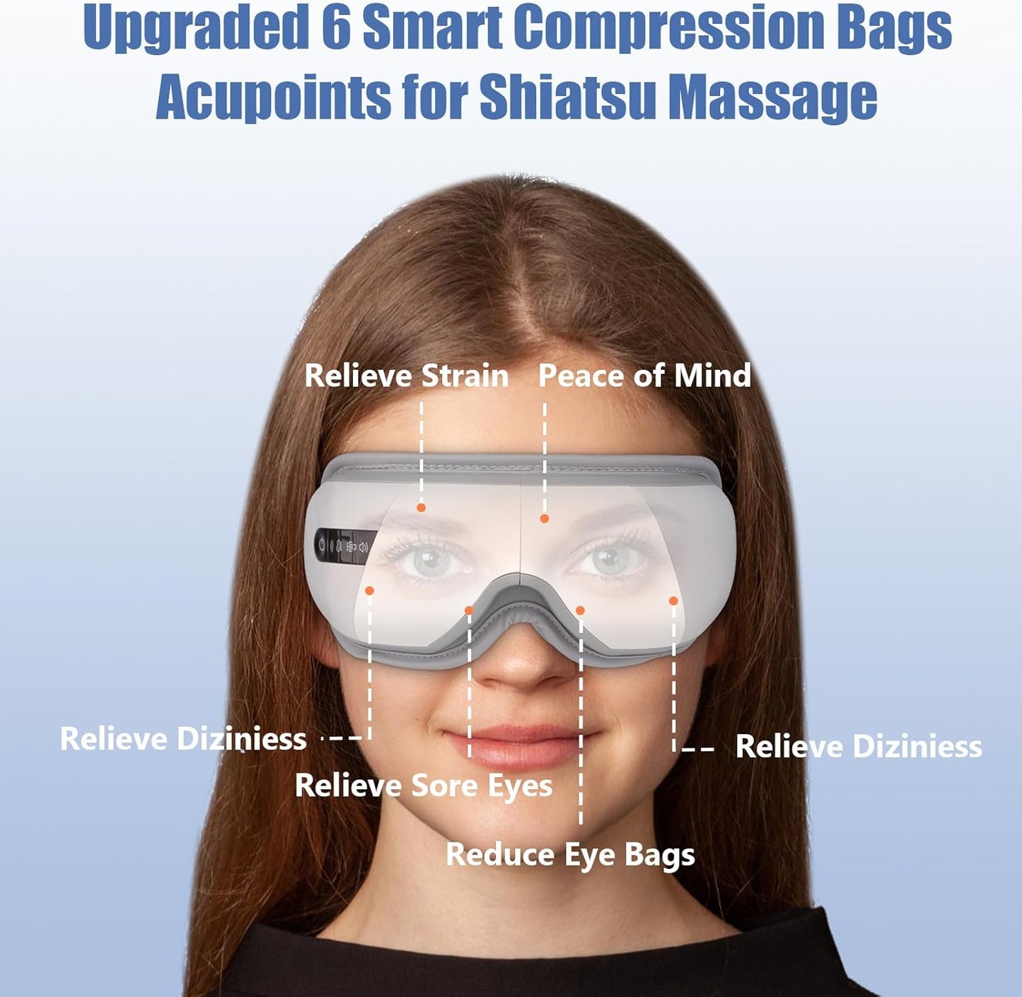 Revitalize Your Eyes:  Heated Bluetooth Eye Massage Mask - Perfect Christmas Gift for Men & Women!