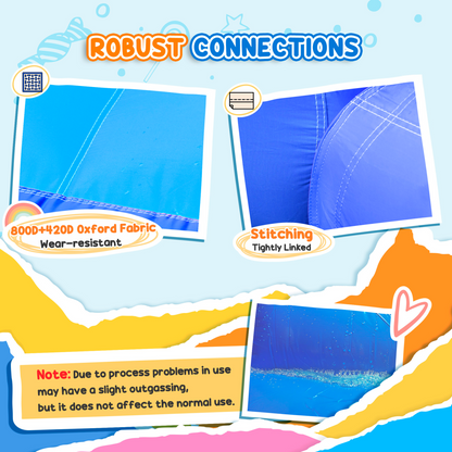 Kids Bouncy Castle with Slide Pool Trampoline Climbing Wall w/ Blower