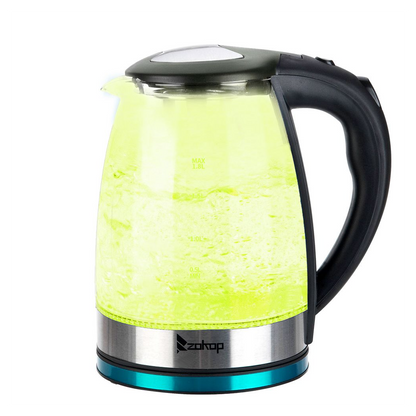 ZOKOP HD-1861-A 110V 1500W 1.8L Electric Glass Kettle US Plug