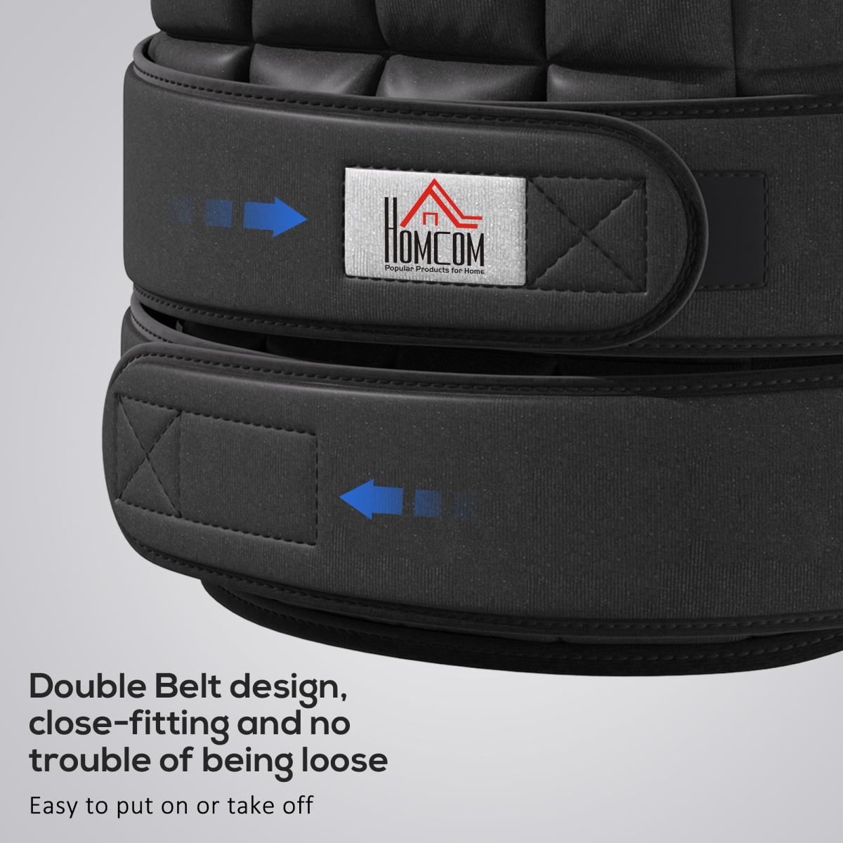 15KGS Adjustable Weight Vest Running Gym Training Weight Loss, Black HOMCOM