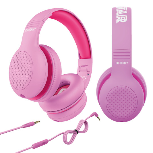 MAJORITY SUPERSTAR KIDS HEADPHONES PINK
