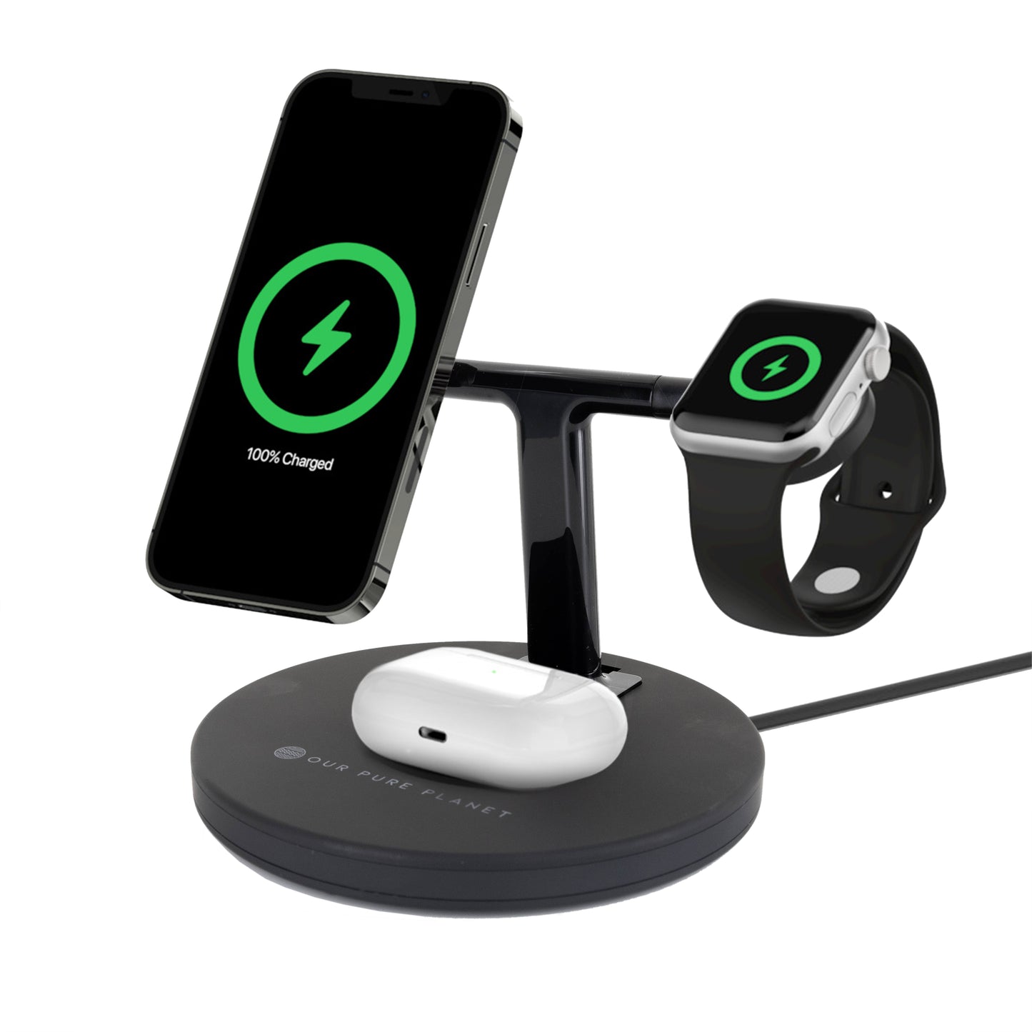 Our Pure Planet (Harry Kane's ECO Brand) 3in1 15W Wireless MagSafe Charging Dock