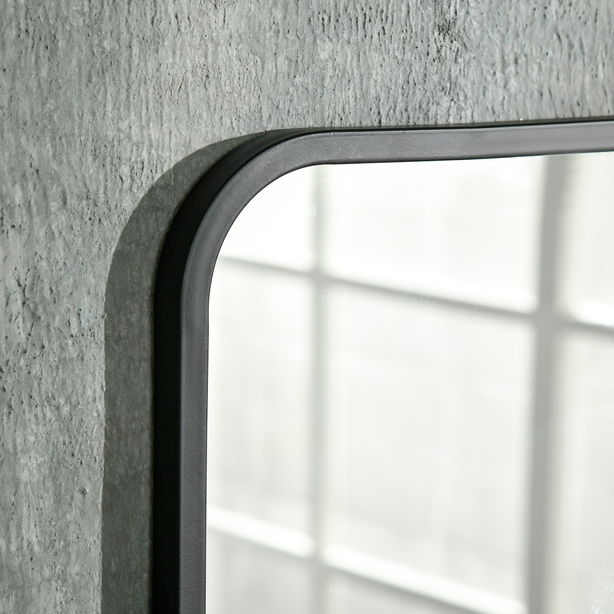 Square Wall Mirror with Shelf, 86x53 cm Modern Mirrors for Living Room, Bedroom