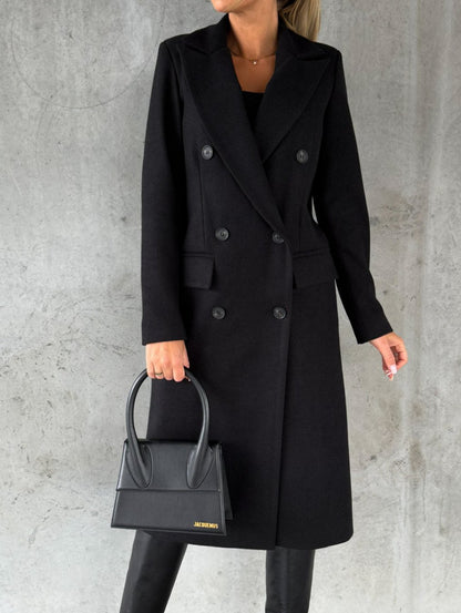 Chic Women's Casual Woolen Coat for Effortless Style