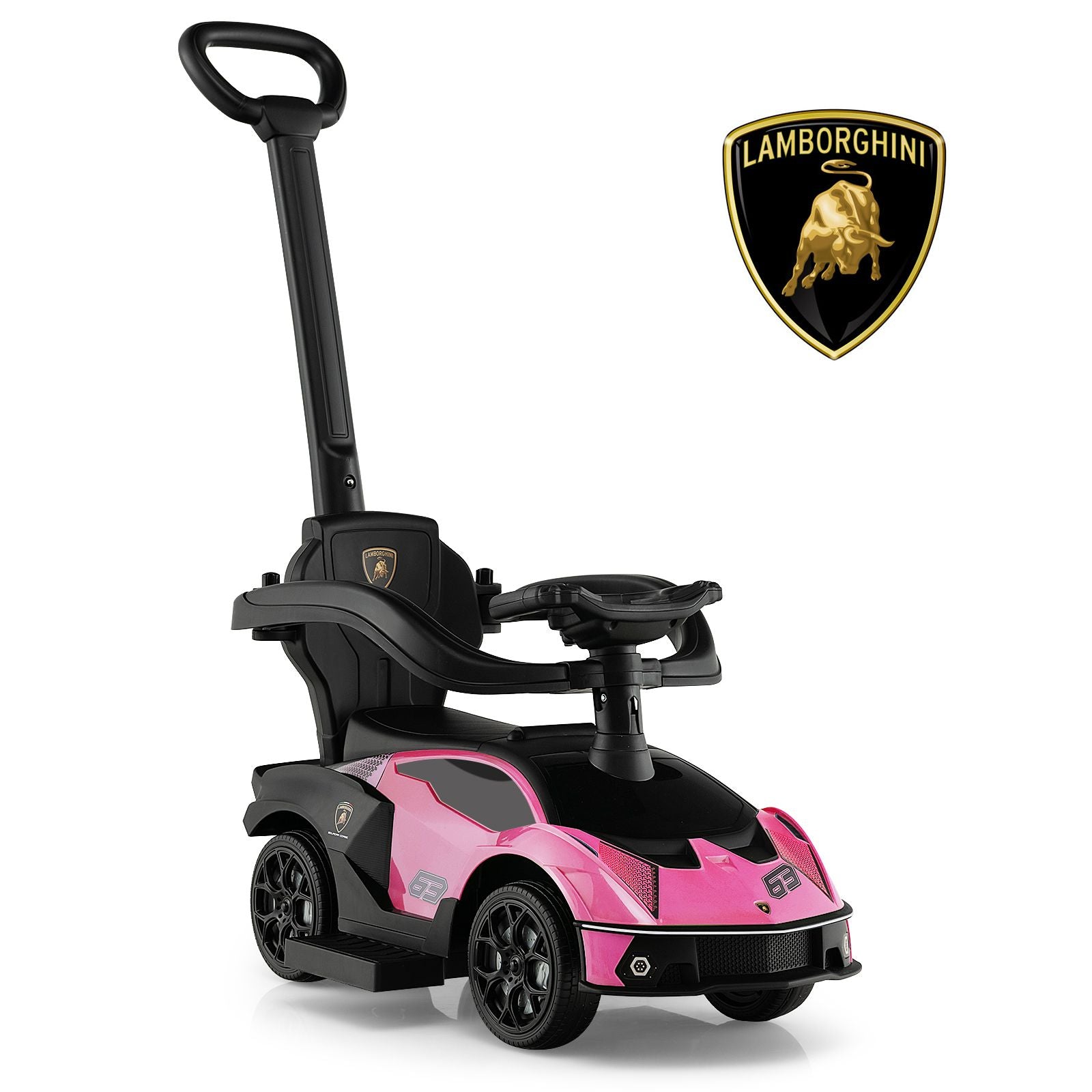 Kids Lamborghini Ride-On Car with Push Handle - Ultimate Fun for Little Racers!