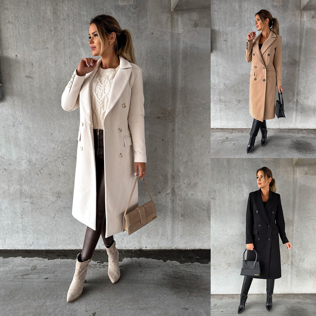 Chic Women's Casual Woolen Coat for Effortless Style