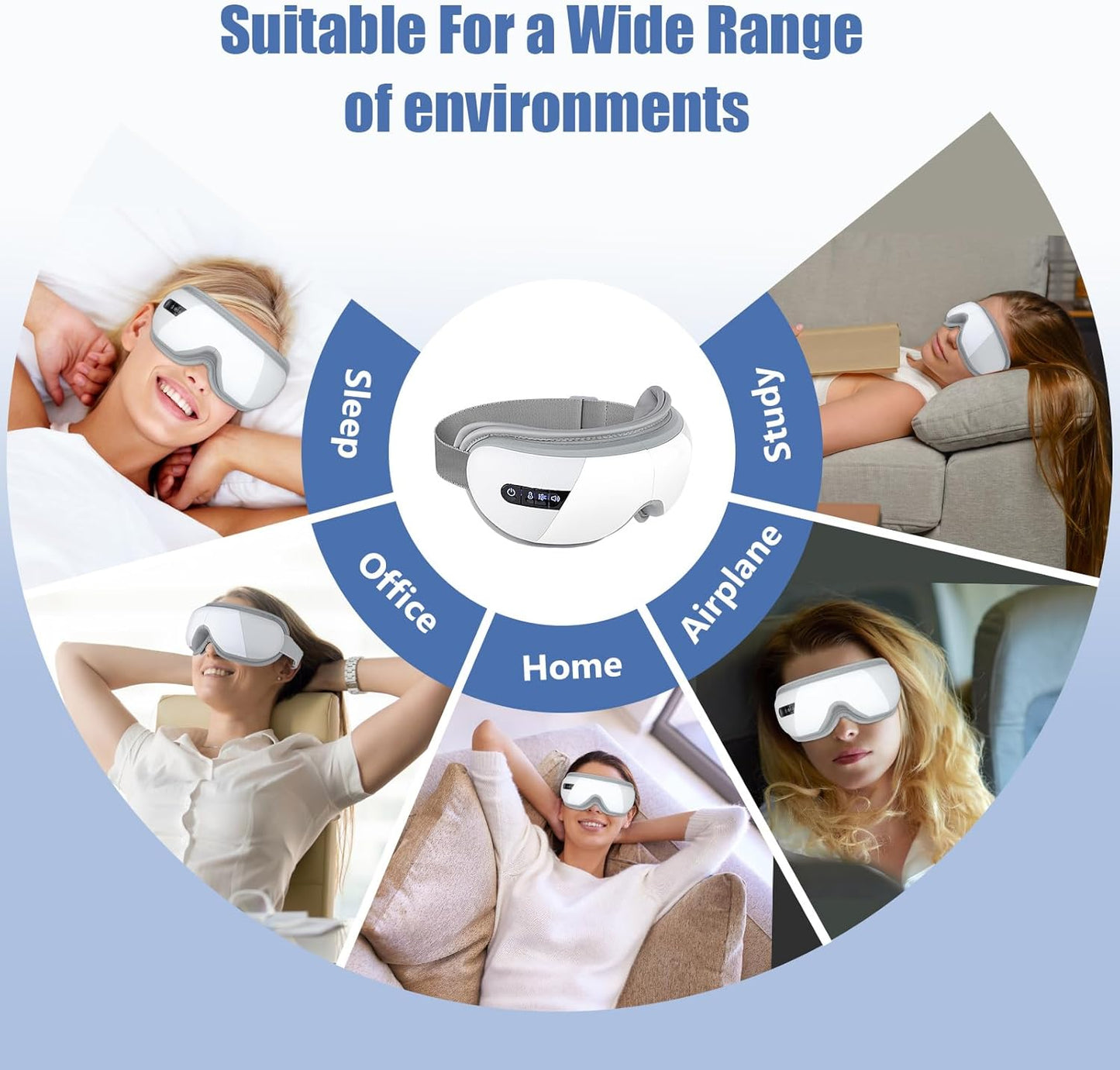 Revitalize Your Eyes:  Heated Bluetooth Eye Massage Mask - Perfect Christmas Gift for Men & Women!