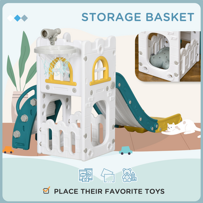 AIYAPLAY 4 in 1 Kids Slide for Indoor Use, for Toddler 1-3 Years Old, Yellow