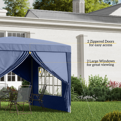 3mx3m Pop Up Gazebo Party Tent Canopy Marquee with Storage Bag Blue