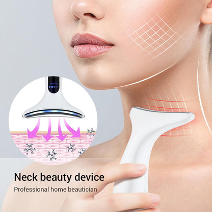 Face Massager，Anti-Wrinkle Face Device，Portable Skin Tightening Beauty Toning Device with 45 ±5°C Heat and 4 Massage Modes for Skintightening & Neck Lifting EMS Massage Face Toning Firming (Gradient)