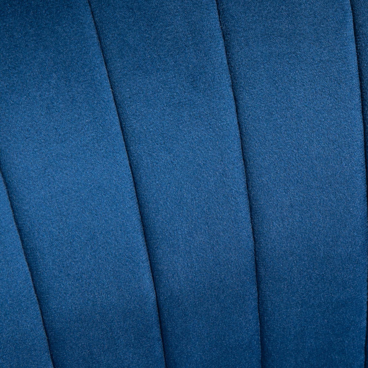 Velvet-Feel Accent Chair w/ Ottoman Tub Seat Padding Wood Legs Dark Blue