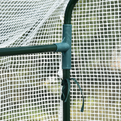 Walk in Garden Greenhouse with Shelves Steeple 186Lx120Wx190Hcm White