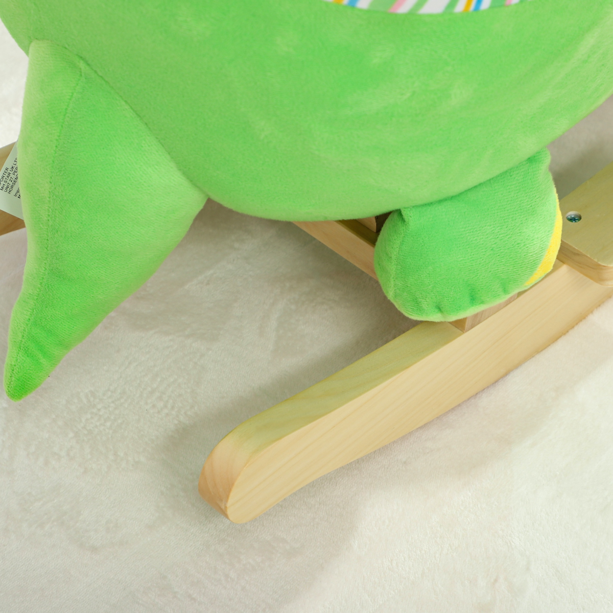 AIYAPLAY Rocking Horse Dinosaur Design Baby Rocker with Animal Sound, Green