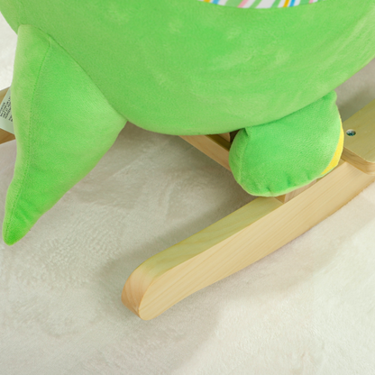 AIYAPLAY Rocking Horse Dinosaur Design Baby Rocker with Animal Sound, Green