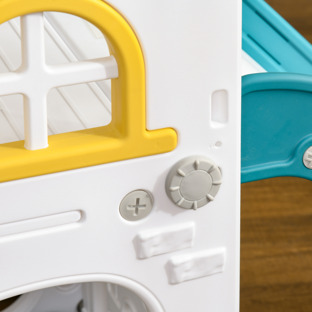 AIYAPLAY 4 in 1 Kids Slide for Indoor Use, for Toddler 1-3 Years Old, Yellow