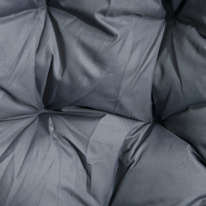 Outsunny PE Rattan Hanging Swing Chair w/ Stand & Cup Holder, Grey