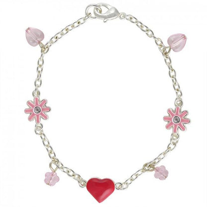 Ravel Little Gems Hearts and Flowers Watch, Necklace & Bracelet Set R2214N - CLEARANCE NEEDS RE-BATTERY