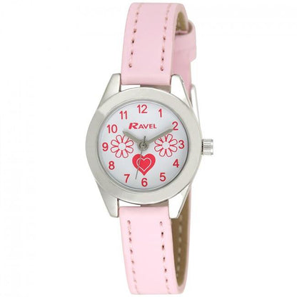 Ravel Little Gems Hearts and Flowers Watch, Necklace & Bracelet Set R2214N - CLEARANCE NEEDS RE-BATTERY