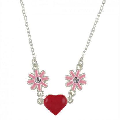 Ravel Little Gems Hearts and Flowers Watch, Necklace & Bracelet Set R2214N - CLEARANCE NEEDS RE-BATTERY