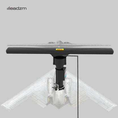 10000 110V 40-860MHz 20±3dB 350°Rotation UV Dual-band Outdoor Antenna Black