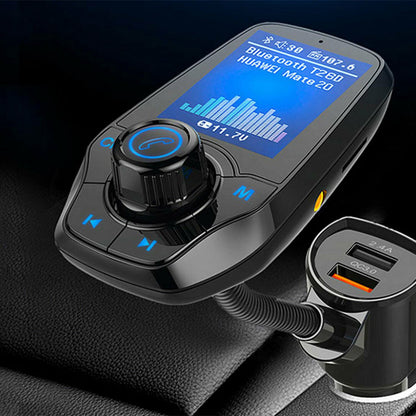 Aquarius WirelessMultifunctional Bluetooth Car FM Transmitter with Dual USB Port