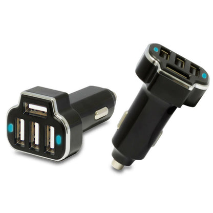 Aquarius PowerUp 4-Port USB Power Dash Car Charger Black