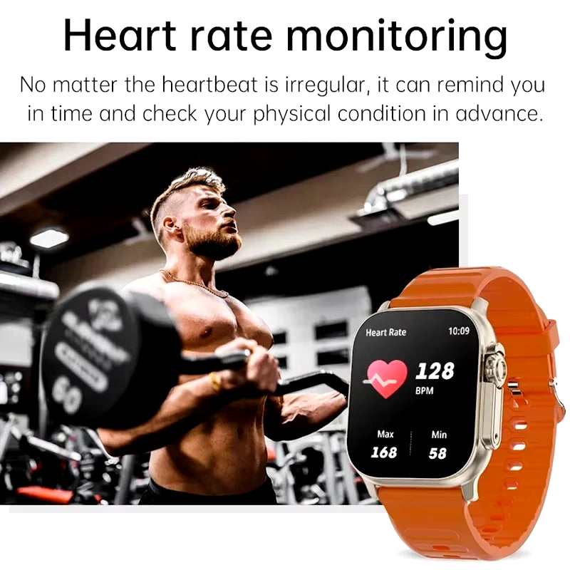 T900 Ultra Smartwatch - Bluetooth Talk, Heart Rate Monitor & Message Alerts for Android/iOS - Perfect for Men & Women!