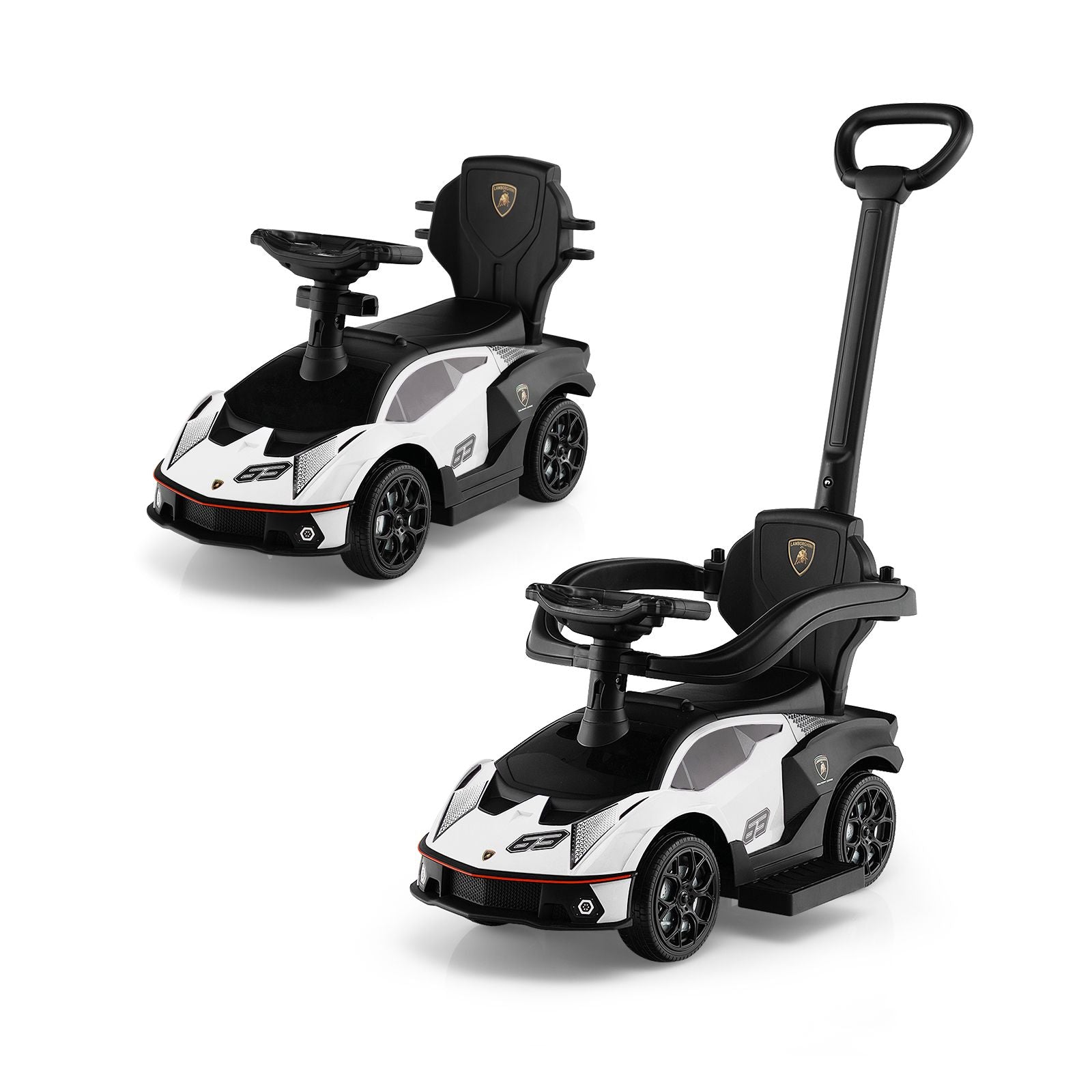 Kids Lamborghini Ride-On Car with Push Handle - Ultimate Fun for Little Racers!