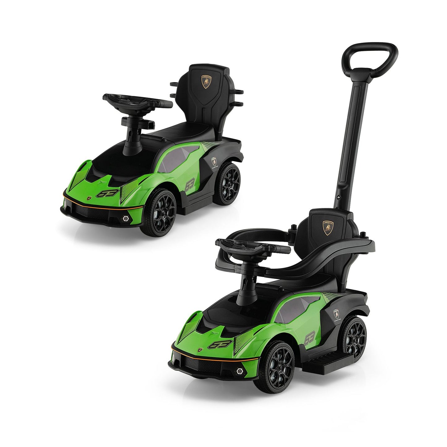 Kids Lamborghini Ride-On Car with Push Handle - Ultimate Fun for Little Racers!