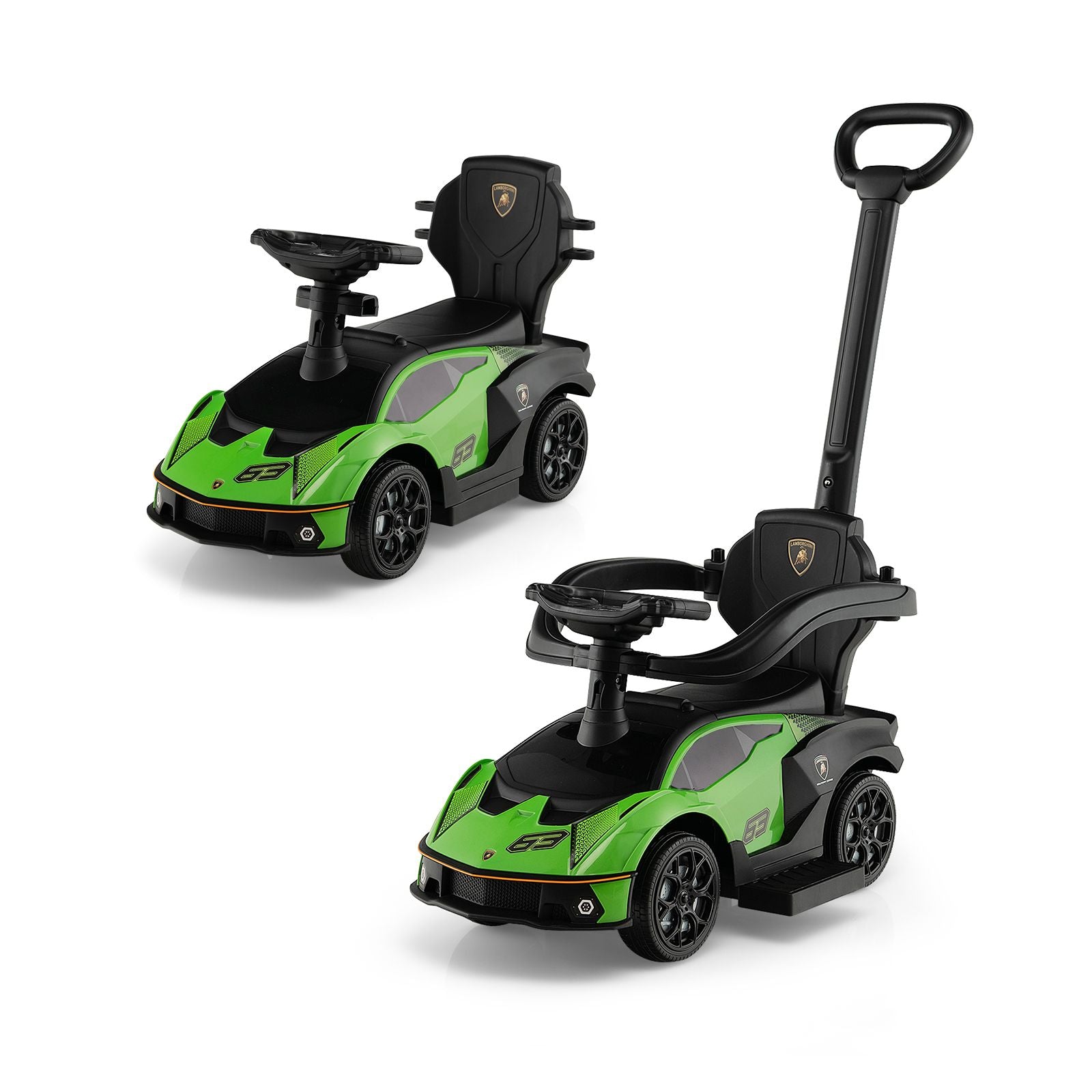 Kids Lamborghini Ride-On Car with Push Handle - Ultimate Fun for Little Racers!